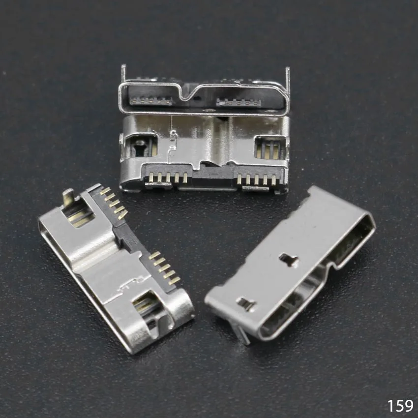 YuXi-Micro USB 3,0 tipo B SMT, conector hembra de 10 pines, puerto de carga para unidades de disco duro, interfaz de datos, 2 uds. - imagen 5