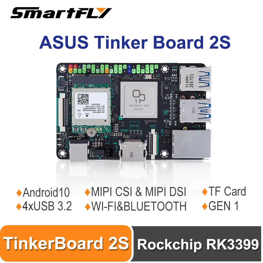 ASUS Tinker Board 2S 4GB Rockchip RK3399 una computadora de placa única/SBC compatible con Android 10/Ubuntu Tinkerboard 2S / Tinker2S