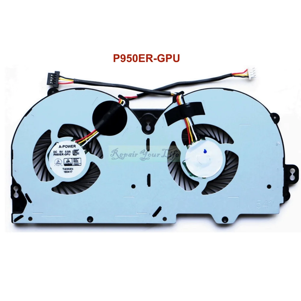 Ventilador de refrigeración para ordenador portátil, radiador de GPU para Clevo P950, P950HP, P950HR, P950ER-GPU, P950EN, BS5005HS-U3D, 3 pines, 4 pines - imagen 5