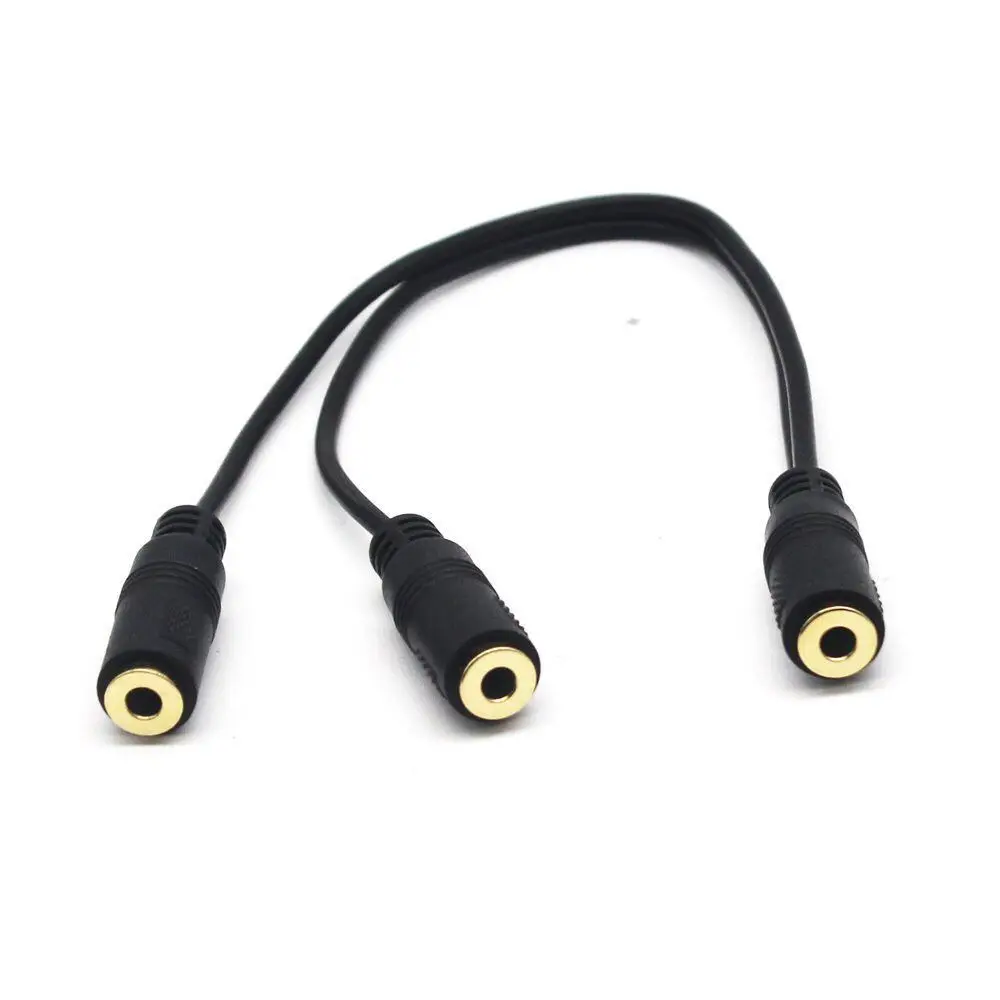 Divisor de auriculares adaptador de auriculares Audio 3,5mm hembra a 2 hembra Jack 3,5 micrófono Y divisor auriculares a adaptador de PC Cable auxiliar