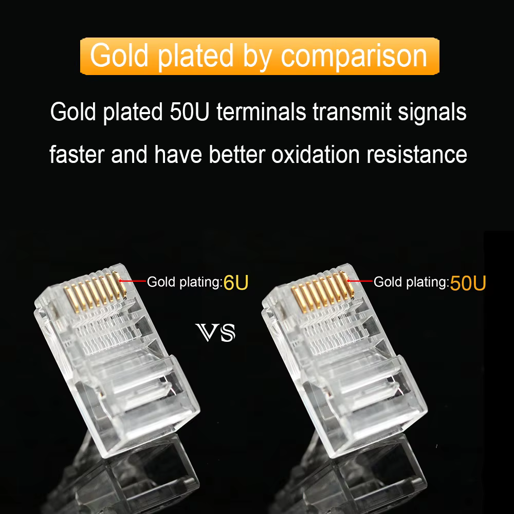 Xintylink Conector Keystone RJ45 CAT6 UTP 8P8C Gold - imagen 4