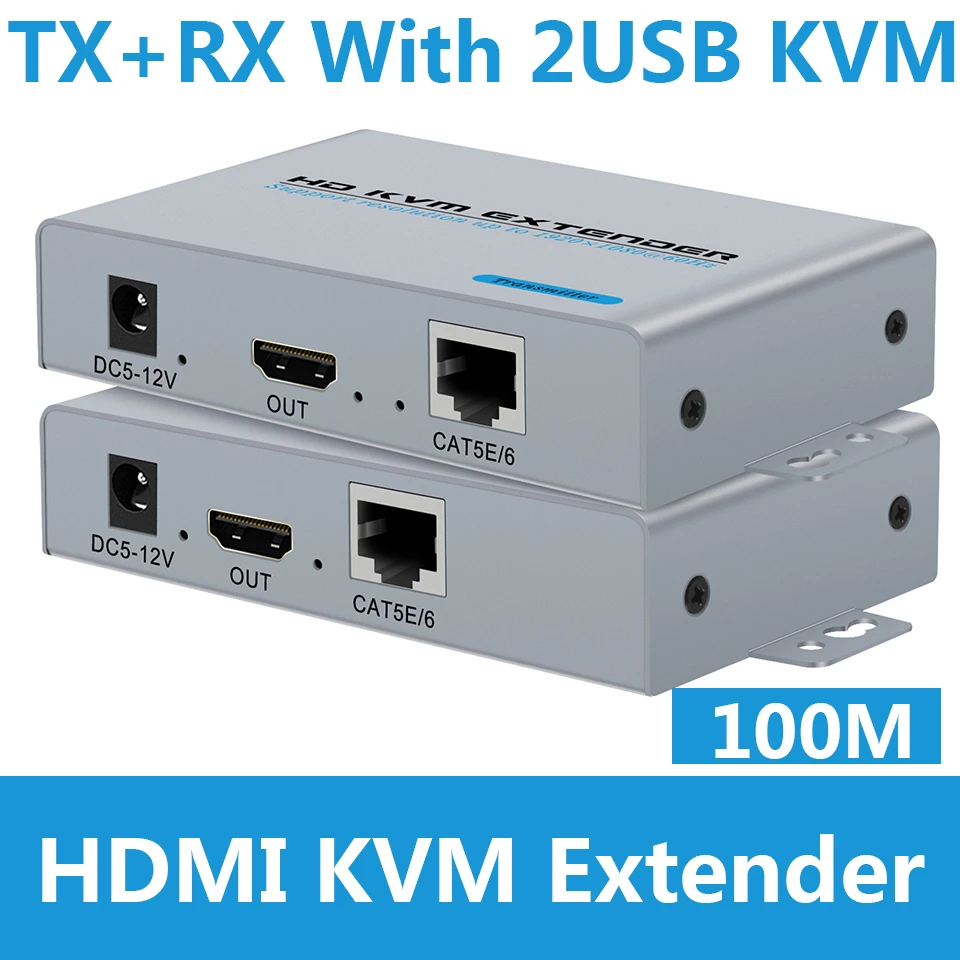 Extensor WIistar HDMI KVM sobre IP RJ45 red Ethernet UTP KVM extensor USB HDMI 100M sobre extensor KVM CAT5e CAT6 - imagen 2