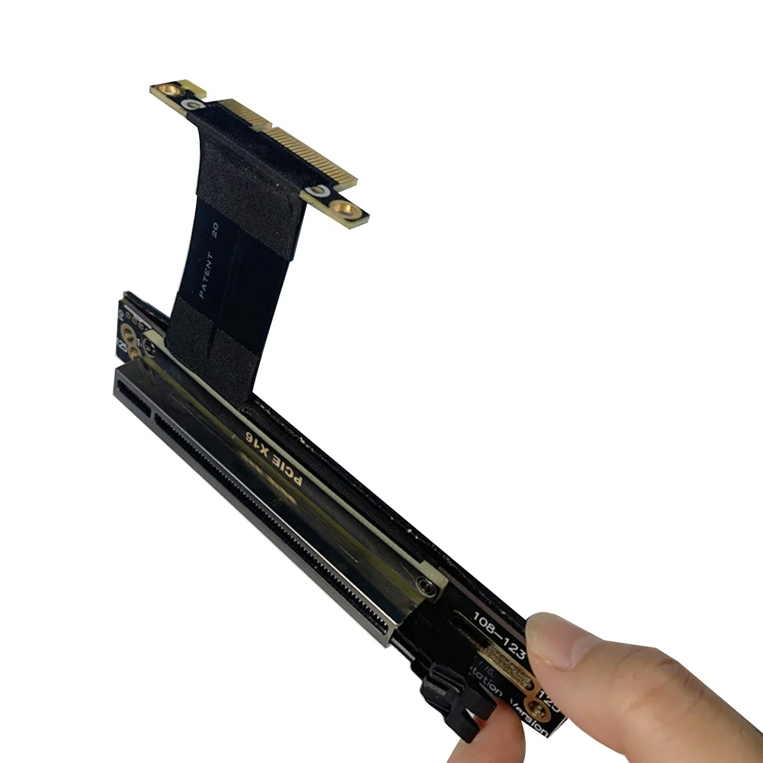 PCIe 3,0 4X 8X 16X tarjeta gráfica GPU Cable de extensión 90 grados PCI Express X16 adaptador de tarjeta elevadora extensor Pci-e Cable Flexible - imagen 2