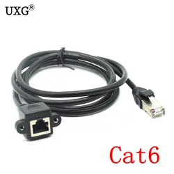 Extensión Cat6 RJ45 Macho-Hembra - Montaje en Panel de tornillo