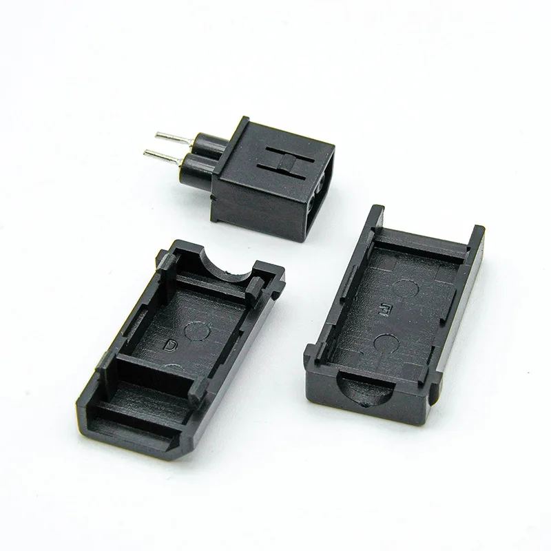 Conector de toma de corriente de repuesto, puerto de interfaz macho 2P de 180 grados para piezas de reparación WII