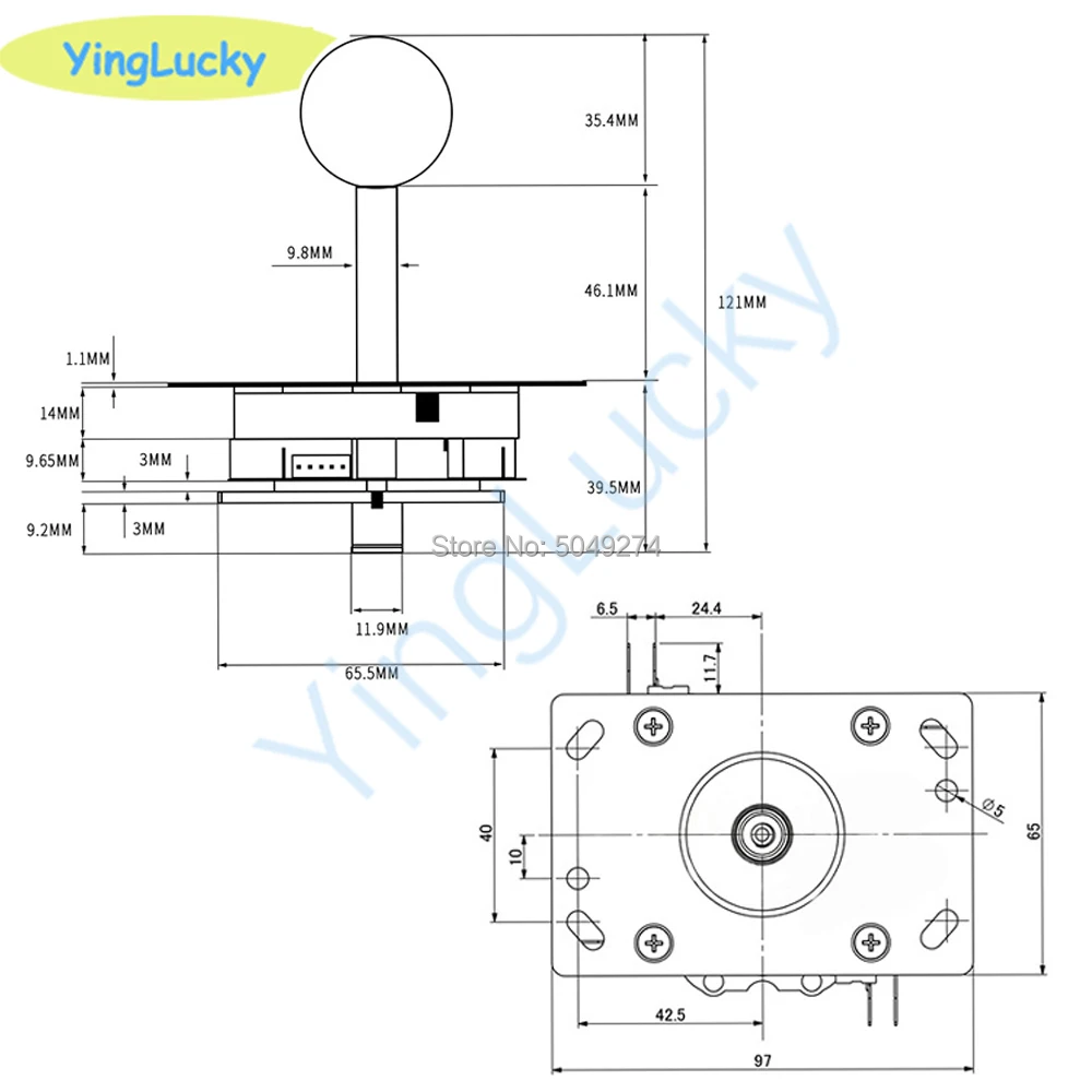 Nueva versión. Joystick Arcade de copia Seimitsu LS-32-01 con cable de 5 pines, accesorios para máquinas de juego, piezas de gabinete - imagen 5