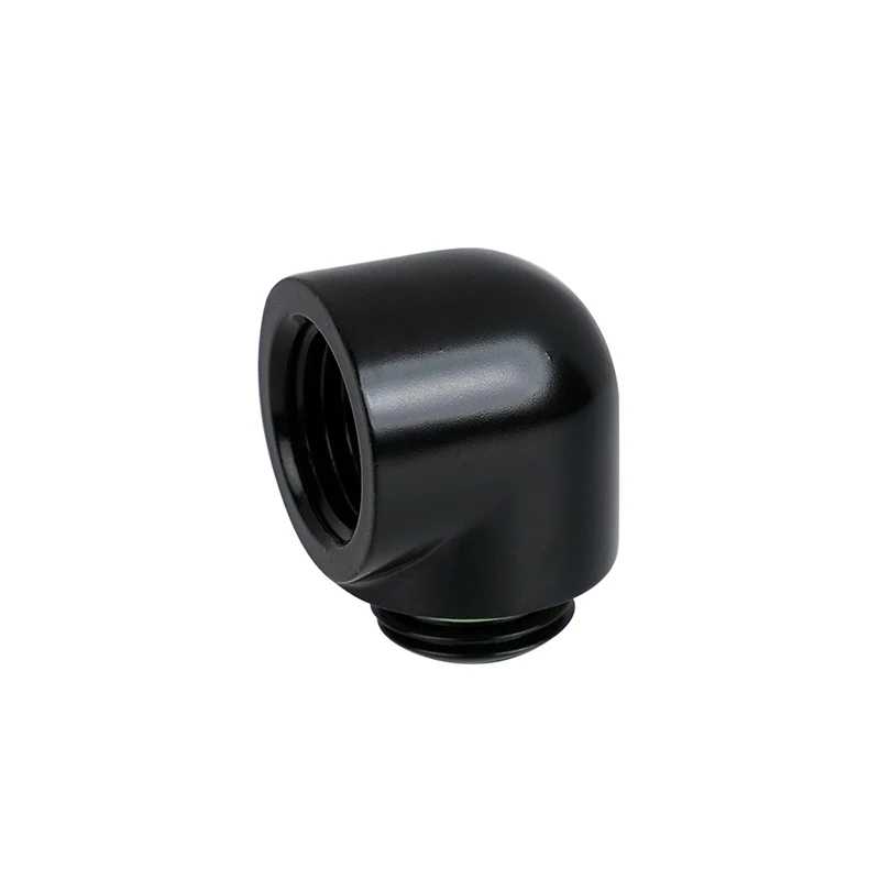 Barrow Brass G1/4 codo de accesorios de 90 grados, adaptador de refrigeración por agua, accesorios de construcción de refrigeración por agua, TDWT90-B01 negro blanco plateado - imagen 2