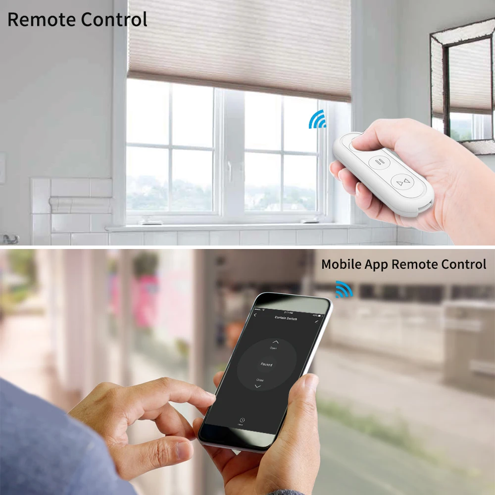 Tuya Smart Life interruptor de cortina persianas enrollables Motor persiana enrollable RF y WiFi conectado Google Home Alexa Echo Motor LoraTap - imagen 2