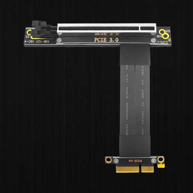Cable elevador PCIe 4x 16x 3,0 X4 X16 extensor elevador PCI Express Cable elevador GUP Flexible de 90 grados para tarjeta gráfica Inst Vertical