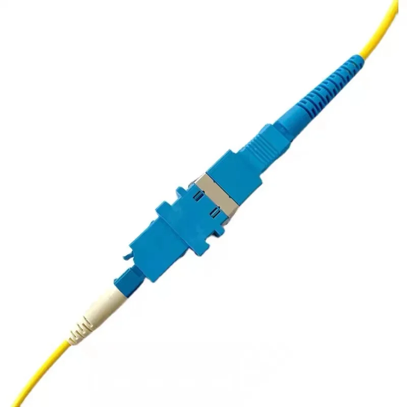 Adaptador híbrido LC-SC hembra a hembra conector de fibra óptica acoplador azul carcasa de plástico SM envío gratis 1 pieza