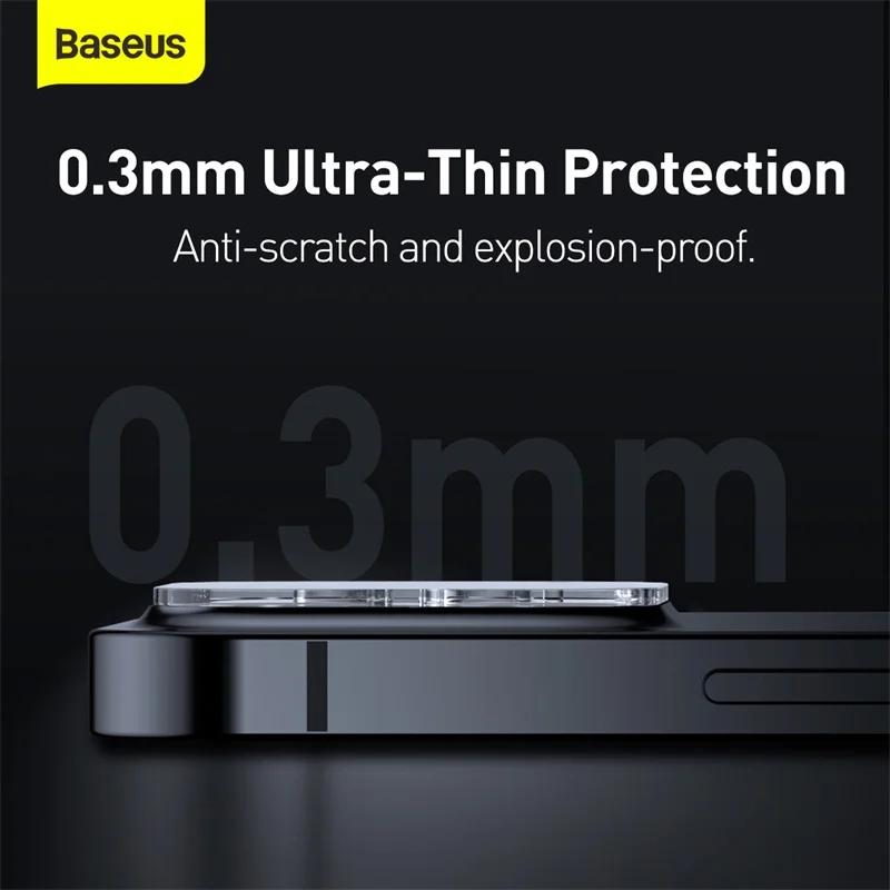 Baseus 2 uds Protector de lente de cámara para iPhone 15 14 13 Pro Max vidrio templado para iPhone 14 13 12 película protectora de lente - imagen 3
