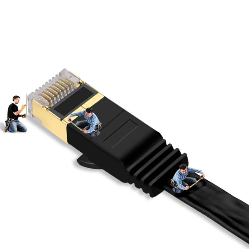 Cable LAN UTP plano RJ45 CAT7 de 0,5-50m, 10000Mbps, para Cable Gigabit Ethernet, Cable de red para módem, enrutador, Cable de conexión CAT7 de 10Gbps - imagen 5