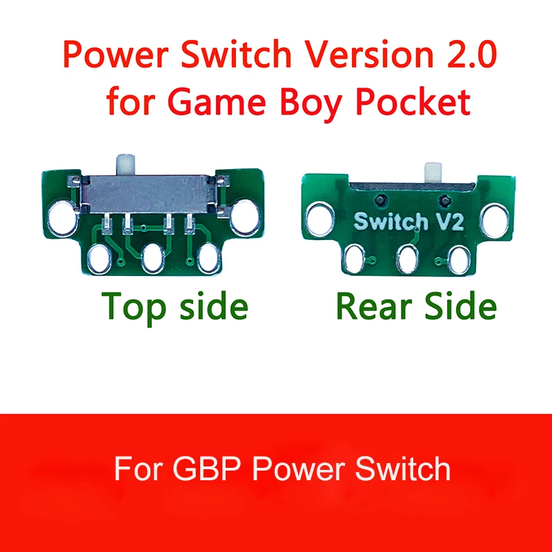 Interruptor de botón de encendido versión 2,0 para Gameboy Pocket GBP, Gameboy Color GBC, piezas de reparación de consola de juegos V2.0 - imagen 2