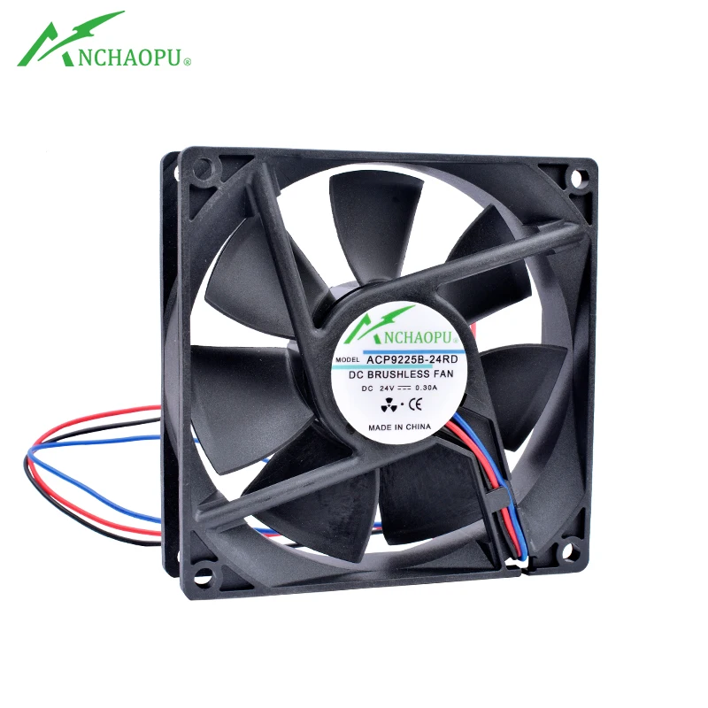 ACP9225B-24RD 9,2 cm 92mm ventilador 92x92x25mm DC24V 0.30A 3 cables función de advertencia de señal RD ventilador de refrigeración para fuente de alimentación del inversor