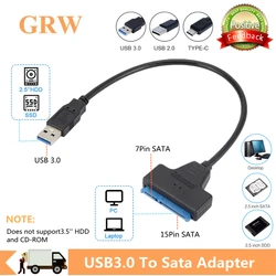 Grwibeo Cable SATA USB 3.0 – 6 Gbps para SSD HDD