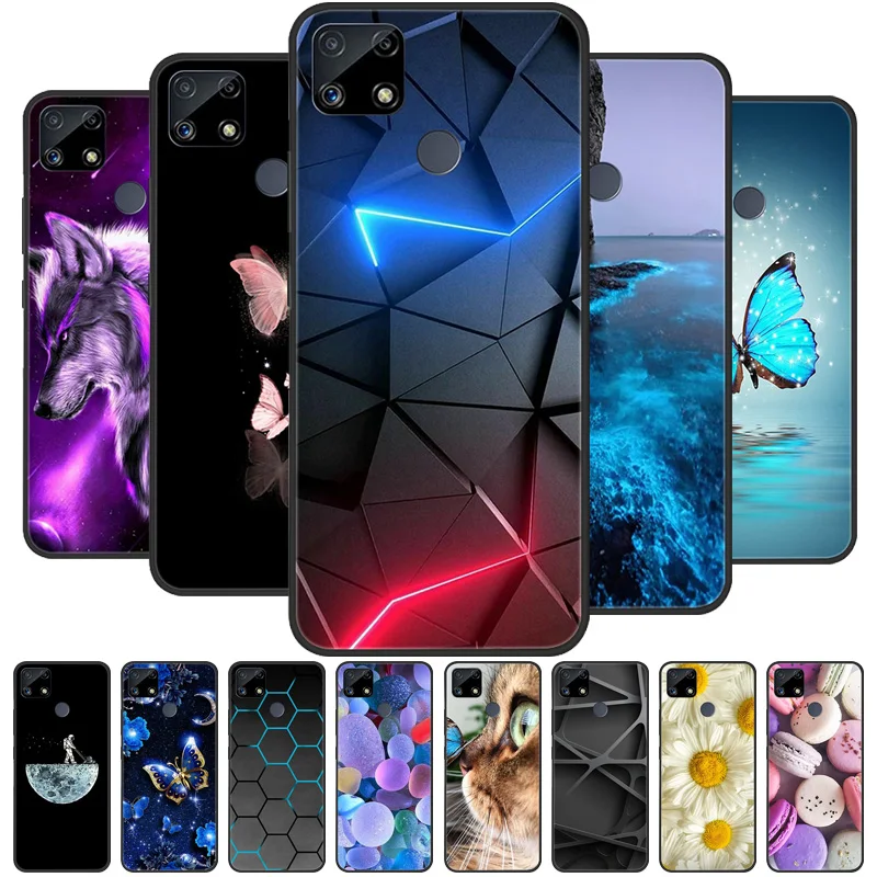 Para Realme C25s funda trasera de silicona funda de teléfono para Realme C25s RMX3195 C 25S C25 S fundas Realme C25s coque de parachoques suave