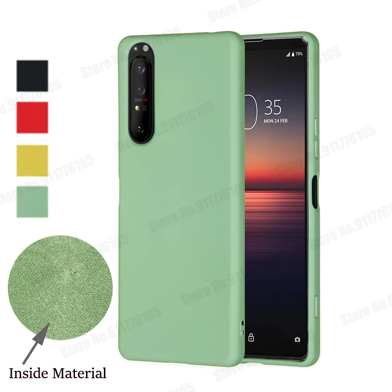 Funda protectora completa de silicona líquida para Sony Xperia 5 10 1 ii, funda mate de goma de Gel suave para Xperia 1 10 5 IV, funda a prueba de golpes