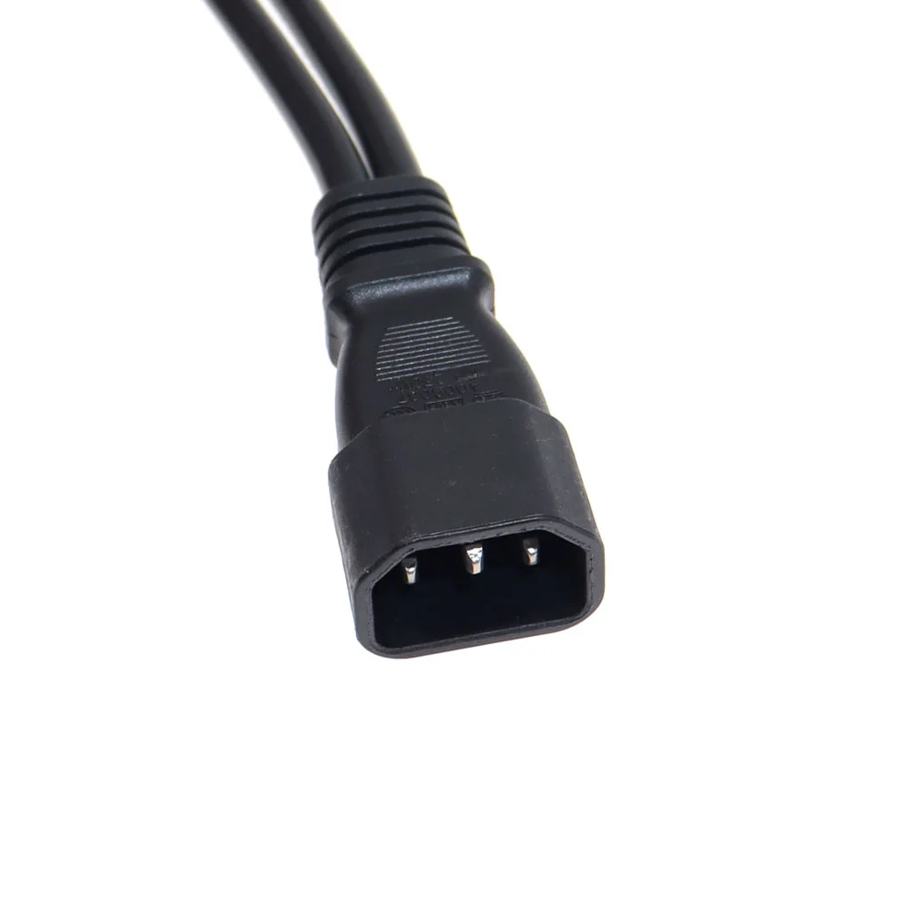 Divisor de servidor UPS C14 a 2 x C13 Cable adaptador de corriente individual C14 a doble 5-15R C13 Cable adaptador tipo Y de alimentación corta 10A 250V - imagen 4
