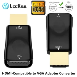 LccKaa Adaptador HDMI VGA 1080p Macho-Hembra