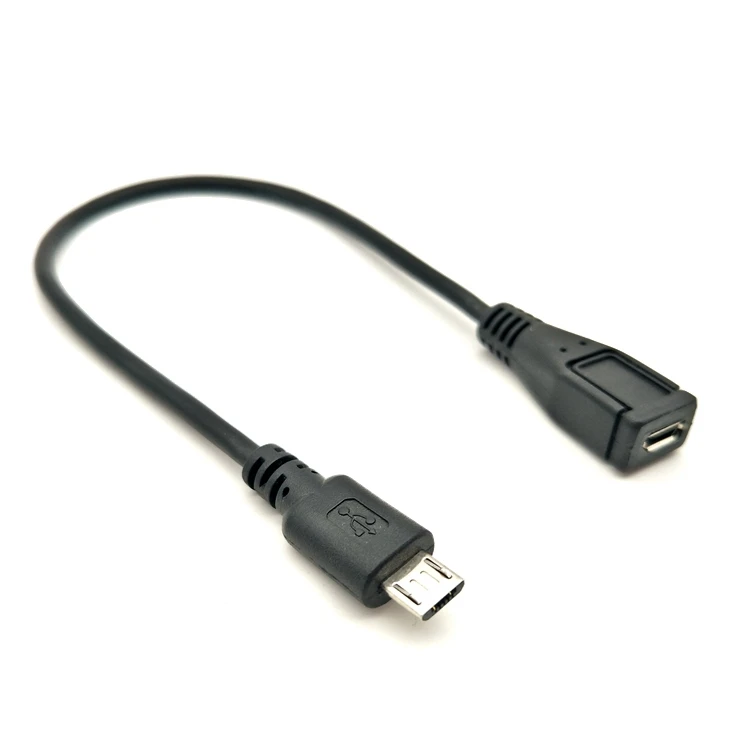 Adaptador de conector de extensión Micro USB 2,0 de 5 pines macho a hembra, Conector de enchufe largo de 90 grados, ángulo derecho, Izquierdo, arriba y abajo - imagen 4