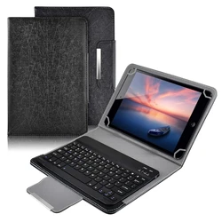 Teclado Bluetooth con Funda de Cuero PU y Soporte para Tabletas 7-10