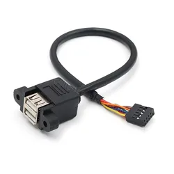 Cable Dupont 9 Pines Macho USB 2.0 – 30 cm para Dual Panel