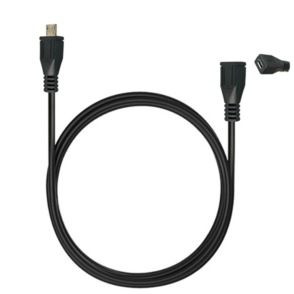 Conector Micro-USB de 5 pines Micro USB 2,0 macho hembra a Micro USB 2,0 tipo B Cable de carga extensor macho hembra 100cm - imagen 3