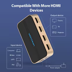 Vention Divisor 1x4 4K/30Hz HDMI 1.4 con Adaptador