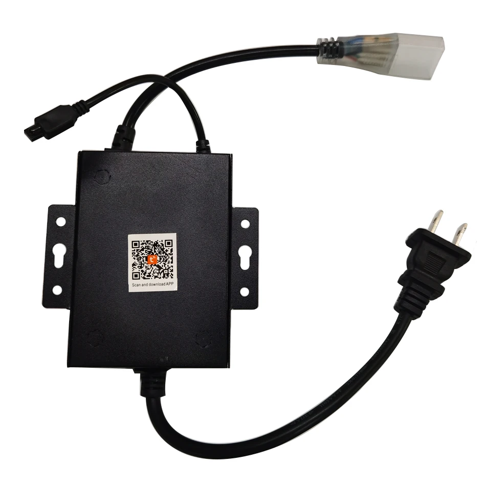 Controlador LED AC110V-220V Tuya con aplicación WiFi, control remoto IR de 24 teclas para tira de luces LED de neón 5050 RGB, enchufe europeo y estadounidense - imagen 2