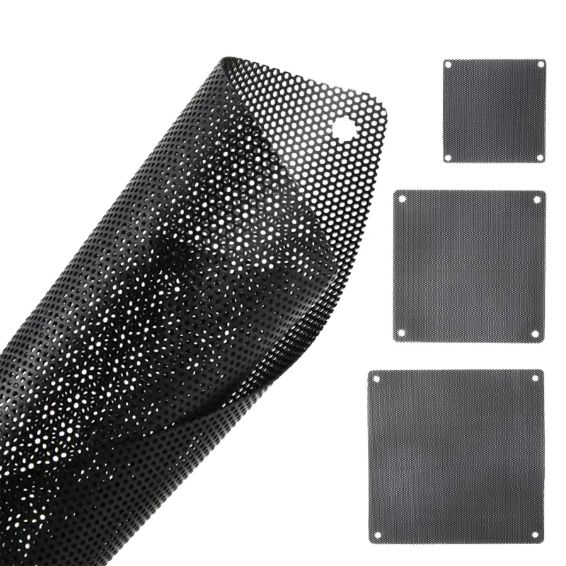 Cubierta de malla de PVC para ordenador, carcasa antipolvo para ventilador de PC, 4cm, 5cm, 6cm, 8cm, 9cm, 12cm, 14cm, 5 unidades - imagen 2