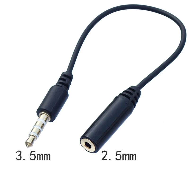 Cable adaptador de Audio Jack de 3,5mm a 2,5mm, 4 polos, 3,5mm, macho a 2,5mm, hembra, para TV BOX, altavoz auxiliar