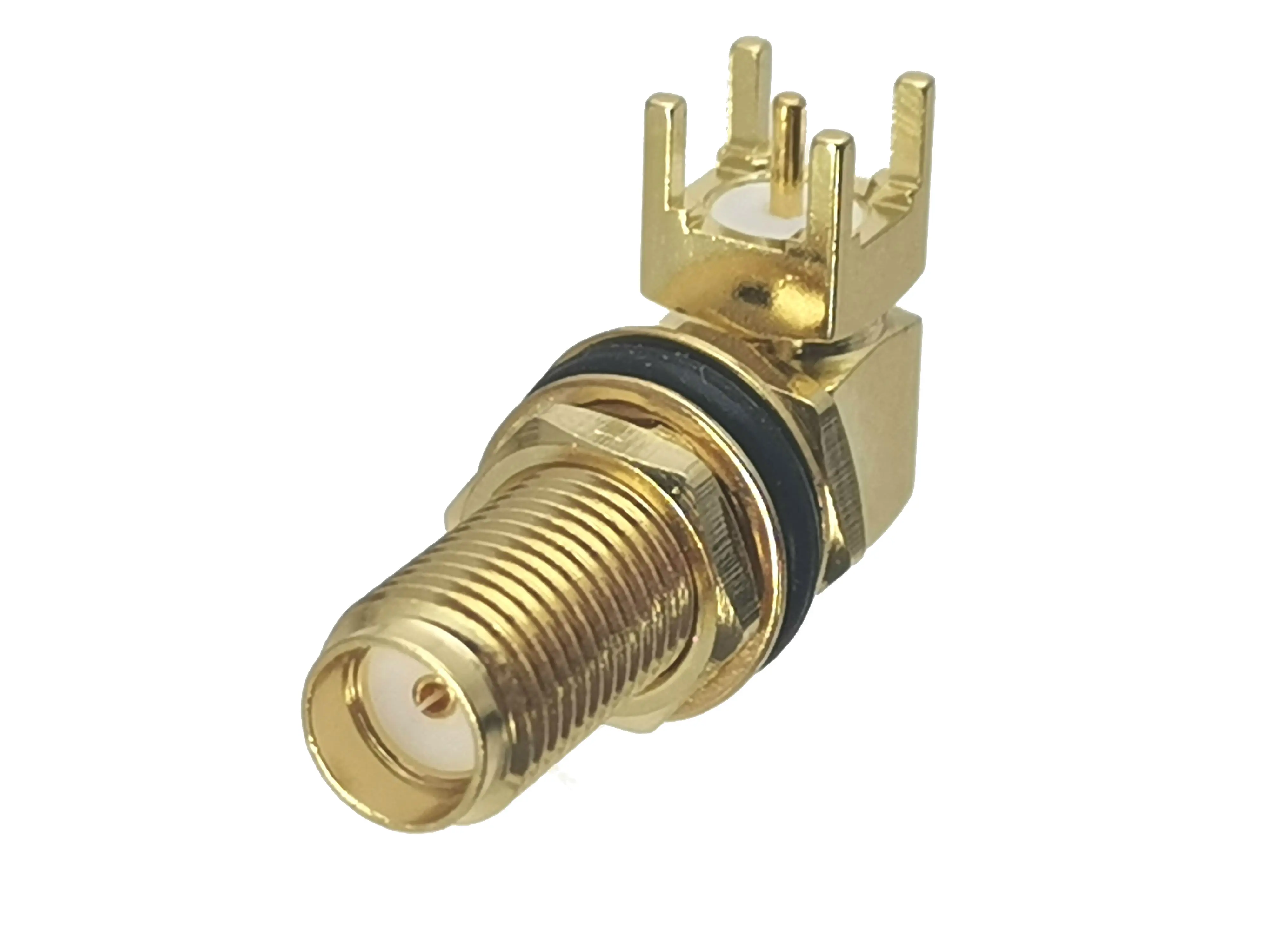 Conector SMA Hembra Ángulo Recto Soldadura PCB Junta Tórica RF Coaxial - imagen 4
