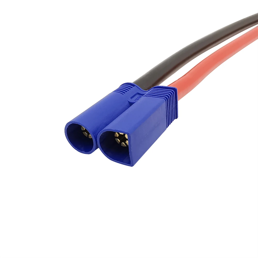 Cable de silicona 10AWG EC5 conector macho hembra Cable de clavija coleta para juguetes de batería RC FPV coche barco 10cm 15cm 30cm 50cm - imagen 2