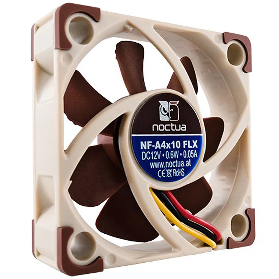Noctua-ventilador de carcasa NF-A4x10 FLX de 40mm, enfriador pequeño silencioso, 5V, 12V, PWM, Control inteligente de temperatura, radiador de chasis - imagen 2