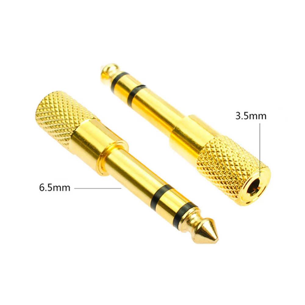 Adaptador de Audio hembra de 6,5 MM macho a 3,5 MM, conector Jack chapado en oro para auriculares, micrófono, amplificador de guitarra, convertidor auxiliar de 6,35 y 3,5mm - imagen 4