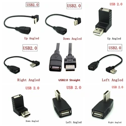 Adaptador USB 2.0 Angular L Macho-Hembra para Portátil