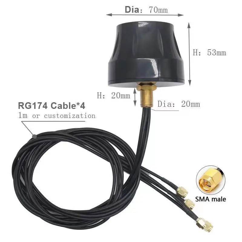 Antena enrutadora 5G ZTE CPE GPRS 3G 4G combinación 4 en 1 omnidireccional gabinete impermeable para exteriores amplificador de señal DTU - imagen 5