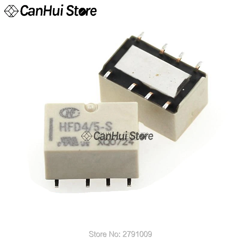 HongFa-relé de señal HFD4/3-S, HFD4/5-S, HFD4/12-S, HFD4/24-S, 3V,5V,12V,24V, 2A, 8 pines, dos grupos de conversión SMD SMT, 1 piezas - imagen 3