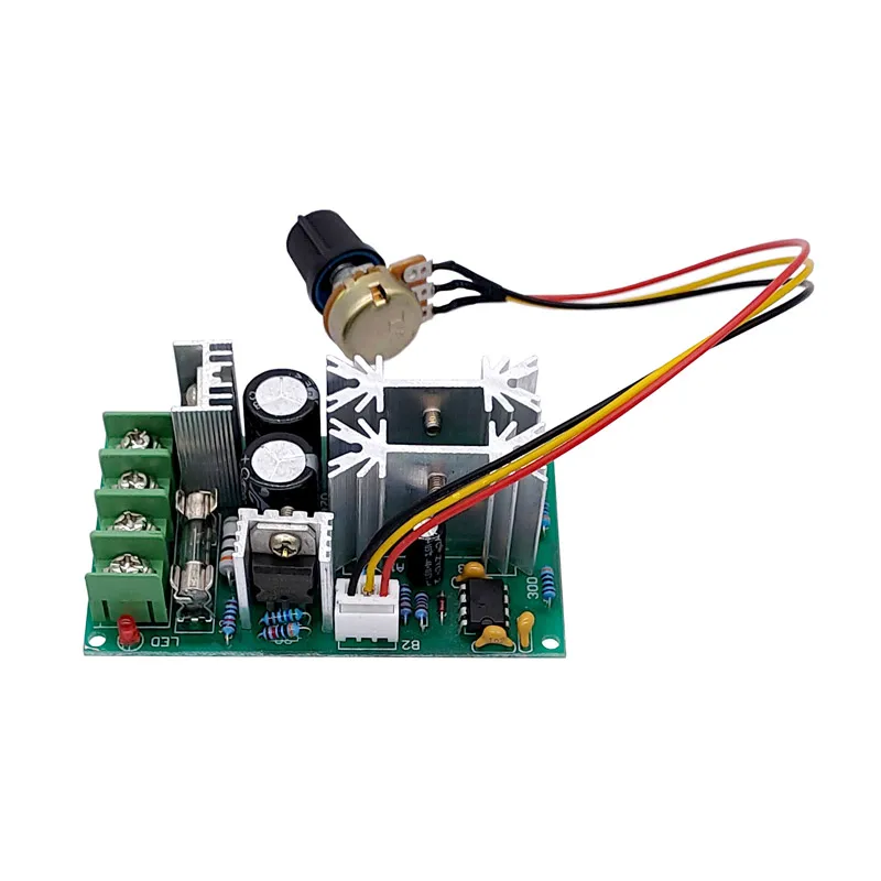 Regulador de velocidad del motor de CC, módulo de accionamiento de alta potencia, 12V, 24V, 36V, 48V, controladores de motor PWM, regulador de corriente de 20A