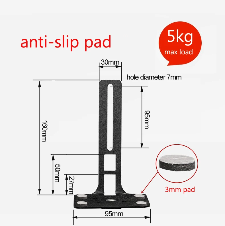 Placa superior en forma de L para SF08 soporte de exhibición de altavoz de sonido envolvente ajustable piso Q90R Q950R Q950A sonos play 1 - imagen 2