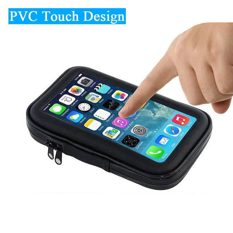 Bolsa impermeable para teléfono de motocicleta, soporte para teléfono inteligente iphone, Samsung, soporte para bicicleta, manillar, soporte para bolsa de teléfono - imagen 3