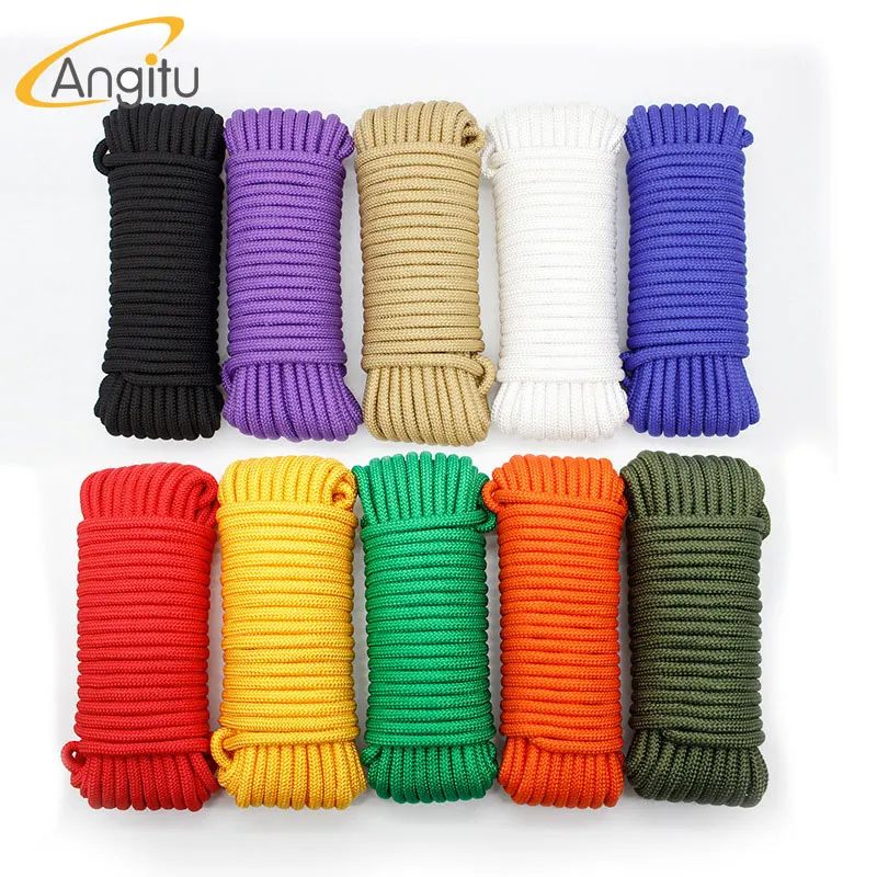 Angitu 34 colores 4mm Paracord 550 manga 7 hebras núcleo para Cable de teclado USB cuerda de Paracord de polipropileno para exteriores supervivencia