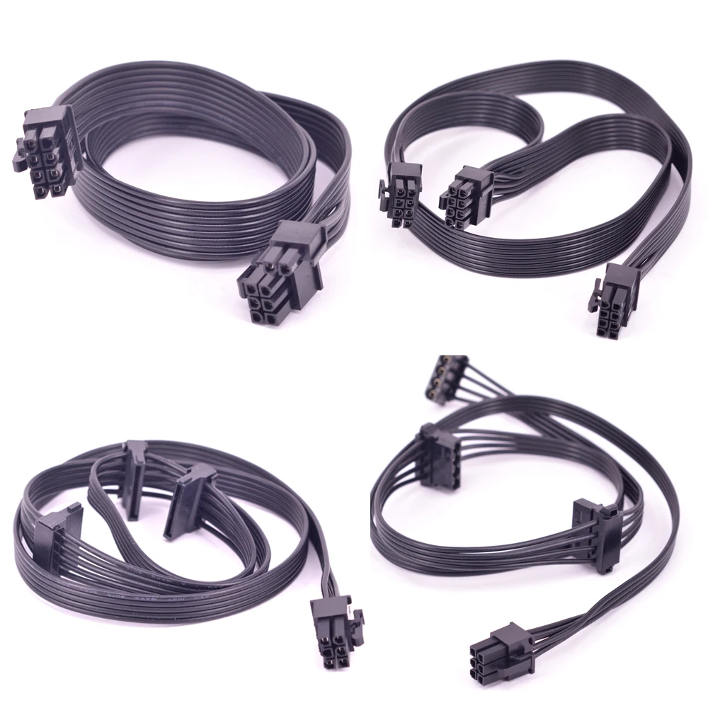 PCIe 6Pin 1 a 3 IDE SATA Cable GPU 8Pin a 2 puertos 6 + 2pin para CORSAIR CS Series CS450M CS550M CS650M CS750M cables de salida CC