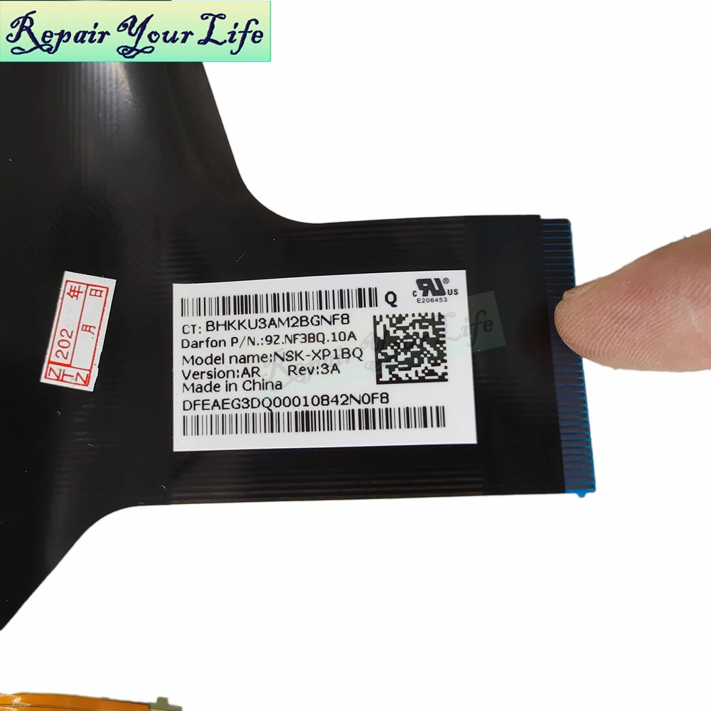 Teclado retroiluminado para HP OMEN 15 DC dc0002tx AR, diseño árabe, negro, teclas Rojas, NSK XP1BQ, piezas de ordenador portátil originales, nueva venta - imagen 5