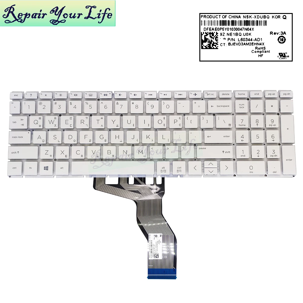 Teclado chino para ordenador portátil, accesorio con retroiluminación para HP pavlova 15-BS 15-BP 15-BW 15T-BS 17-BS 250 256 G6 L60341-161 L60344-AD1 - imagen 5
