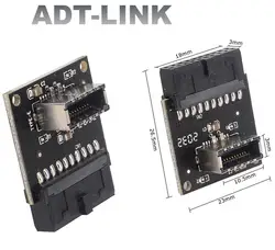 Conversor USB 3.0 IDC 20 pines interno para placa base negro