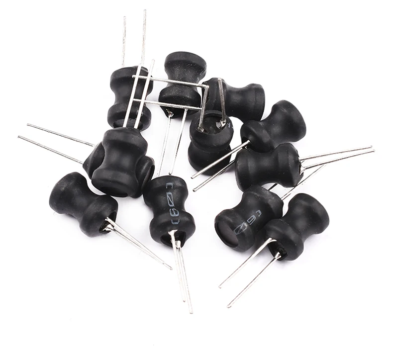 10 Uds Inductor de potencia DIP 6*8mm 6X8mm 2.2UH 4.7UH 10uH 22uH 100uH 330uH 470uH 1MH 2.2MH 4.7MH 10MH inductancia 2 pines