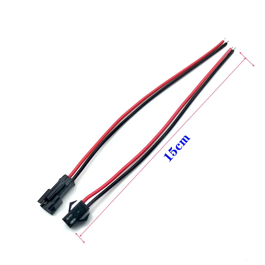 5 pares de conectores largos JST SM 2P macho a hembra conector de cable SM2P LED - imagen 5