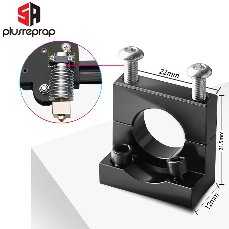 Soporte de aluminio V6 a CR10 J-head Hotend, cabezal de impresión volcán V6, bloque fijo de montaje para piezas de impresora de la serie Ender-3 CR-10 - imagen 2