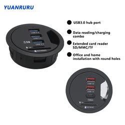 Concentrador USB 3.0 Escritorio USB-C 7 Puertos